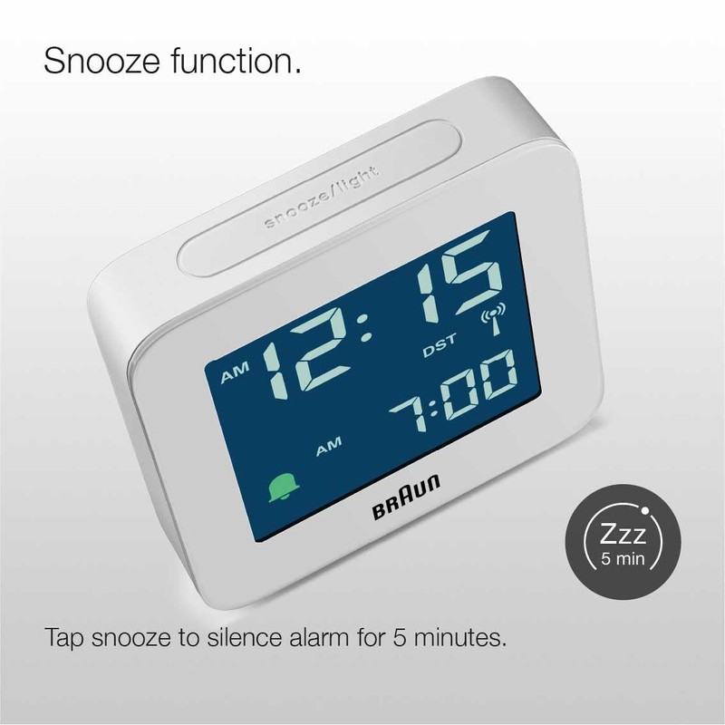 Braun Digital Radio Alarm Clock Central European Time Zone (CET)