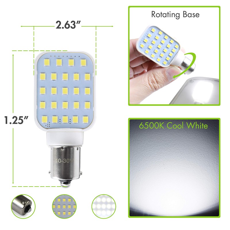 Leisure LED 4 Pack RV Interior LED Light Rotating Bulb