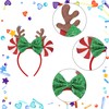 2Pcs Christmas Mouse Ears Headbands Christmas Sequin Santa Reindeer Christmas