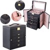 Knocbel Jewelry Box 5-Layer Case Lockable Jewelry Organizer with Necklace