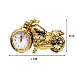 Leadigol Vintage Mini Motorcycle Model Alarm Clock Motorcycle Shape Creative Table Alarm Clock for Home Office Desktop Shelf Decoration