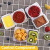 Crazystorey Double Compartment Condiment Container,Premium Reusable Snack Containers with Lids