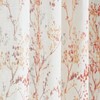 Tree Print Semi-Sheer Curtains 63inch Length White Red Orange Branch