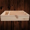 Wooden Unpainted 4 Compartment Cutlery Tray Utensil Sorter Drawer |
