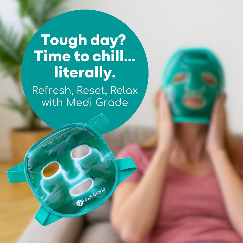 Medi Grade Cooling Face Mask set with 1 Lycra Face