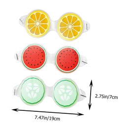 NOLITOY 3pcs Fruit Pattern Eye Masks Skincare for Women Beauty Eye Shades Summer Cool and