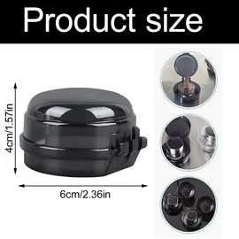 WUSJCOF Pack of 6 Child Safety Cooker Knobs, Transparent Cooker Protection Children, Oven Safety Baby, Cooker Knobs Protection (Max. Diameter 4.3 cm and 4 cm Height, Min. 6 cm) (Black)