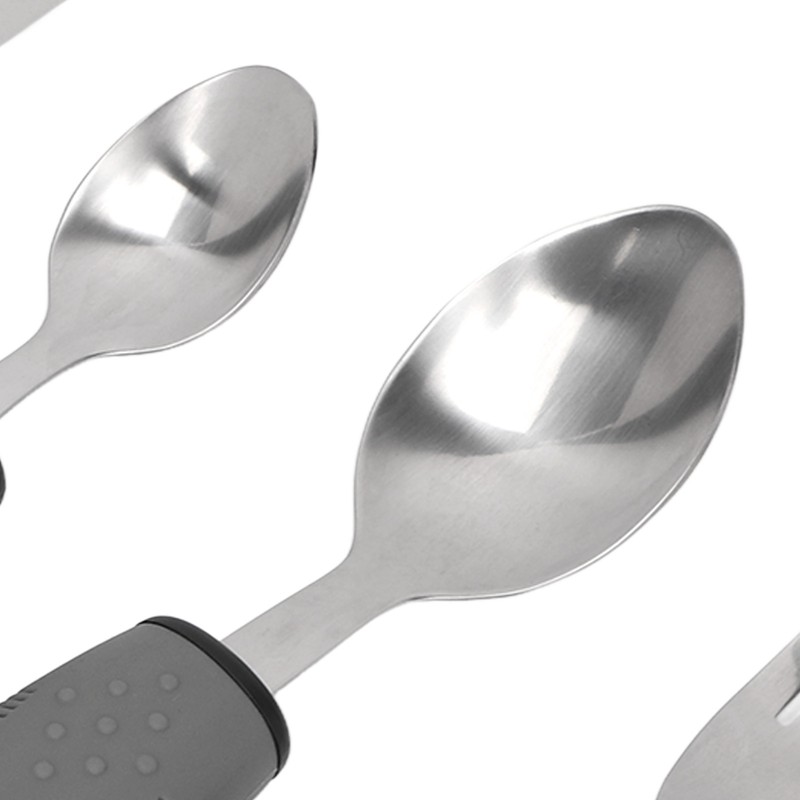 4Pcs Adaptive Utensils Weighted Non Slip Rubber Handle for Hand