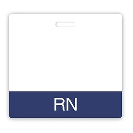 RN Registered Nurse Horizontal ID Badge Buddy (Blue, 5 Pack) by ID Zone