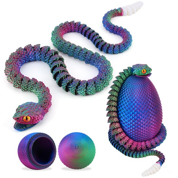 TBOLINE 3D Printed Snake Eggs, Easter Egg Filled with Toy