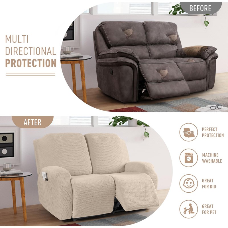 KinCam Recliner Covers, Stretch Reclining Chair Covers, Recliner Sofa Slipcovers