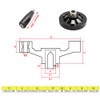 Hand Wheel, 100 x 10mm Metal Round Handwheel with Revolving