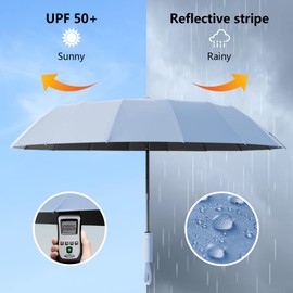 EEPLUYTY Umbrella, Umbrella, Umbrella Windproof Travel Umbrellas For Rain, Umbrella Windproof Travel Umbrella, Automatic Opening and Closing, sky blue