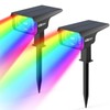 Solar Outdoor Lights,40 LEDs Color Changing RGB Solar Landscape Path