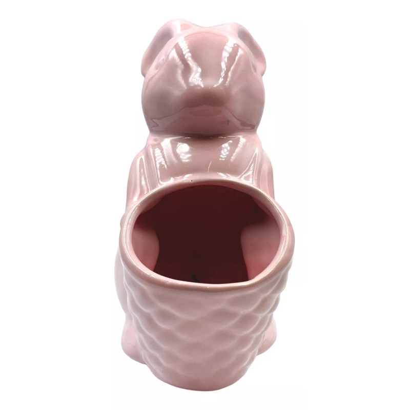 Muna Maceta De Cerámica Esmaltada Decorativa En Forma Conejo