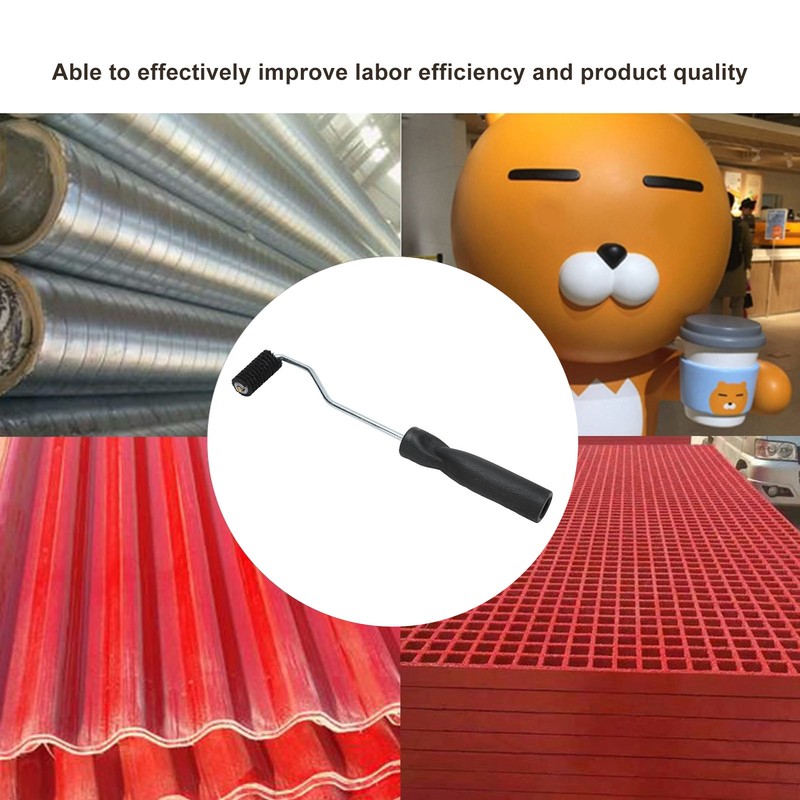 Fiberglass Laminating Roller 22x50mm Bristle Bubble Roller Aluminum Alloy Acetone