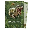 qingmeng Dino Invitation Cards Children's Birthday, 12 x Invitation Cards