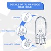 Honoson 1/4 Wedge Base 12V 5W Bulb Clear Krypton Light
