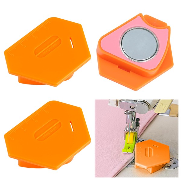 3PCS Magnetic Seam Guide for Sewing Machine, Multifunctional Polygonal Hemmer