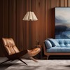 KUNJOULAM Modern Floor Lamp, Black Pole Floor Lamps, Simple Design