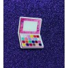 5pc. Pink Eyeshadow Resin Planar Flatback, Makeup Cabochon, Bow Center
