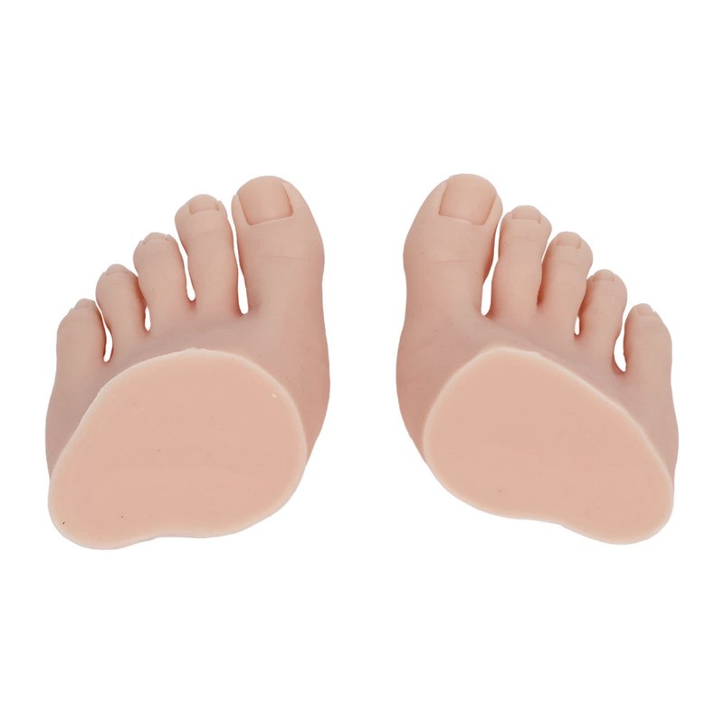 1 Pair Silicone Foot Model, Nail Art Training Display Fake