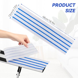 Replacement Disposable Microfiber Pad Fit for Rubbermaid Quick Connect Mop System - 30 Pack Wet & Dry Commercial Cleaning Refills with Scrubbing/Scouring Stripes Fit for Any Flat System 17 and 18 Inch