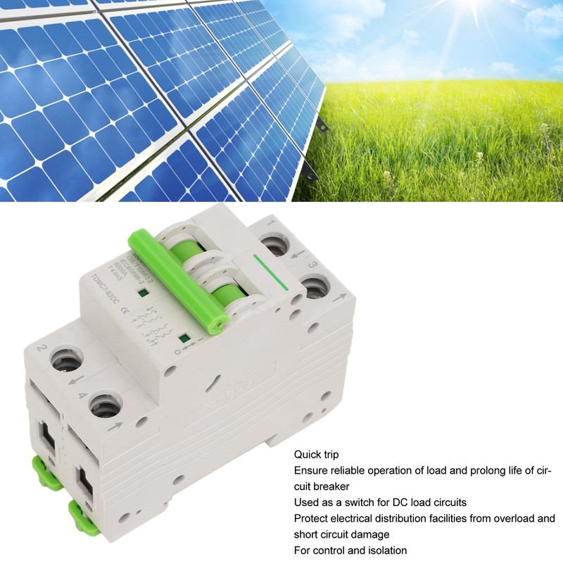 Solar PV System Circuit Breaker Miniature DC550V Thermal Magnetic Trip
