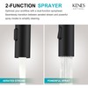 KENES Pull Down Bathroom Faucet with Sprayer, Matte Black Single