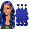 4CG BLUE Body Wave Hair Extensions 30 32 34 Inch