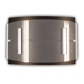 Heath Zenith Wireless Door Chime with Wood Finish Cover and Curved Acrylic Panel