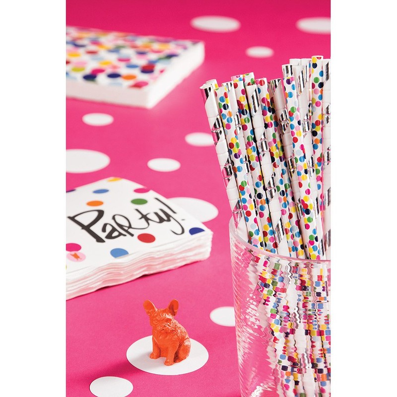 Creative Converting 322129 French Bull Birthday Dots - 9" Square