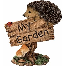 Vivid Arts My Garden Sign Hedgehog | Resin Home or Garden Decoration | MG-HHOG-F