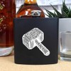 6oz (170ml) 'Viking Hammer of Thor' Pocket Hip Flask (HP00032366)