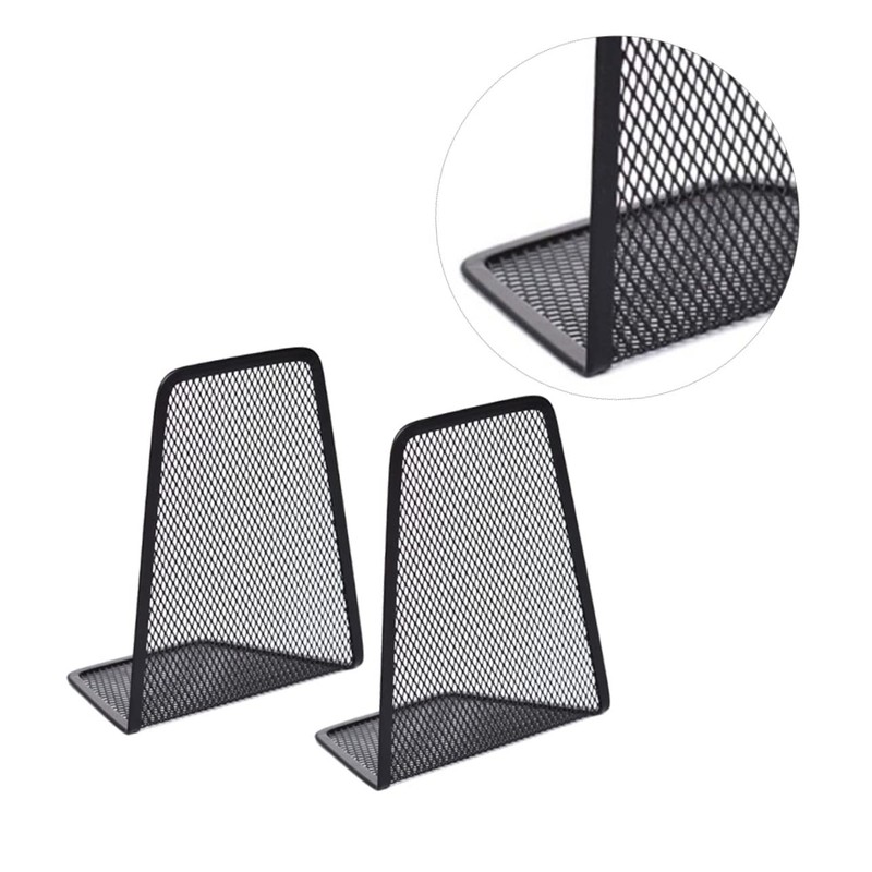 Operitacx Pack of 4 Iron Metal Frame Bookcase Book Folder