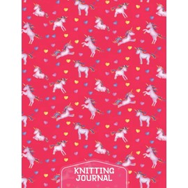 Unicorns Knitting Journal: Unicorn Gifts: Knit Project Journal Notebook Design Planner: Half Graph Paper, Half Lined Paper Paperback: 8.5" x 11"