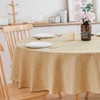 SPRICA Round Tablecloth 160cm Diameter Water Resistance Linen Texture Spill