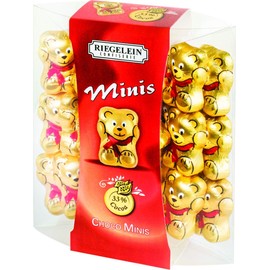 Riegelein Mini Solid Gold Bears 33% Milk Chocolate Holiday Stocking Stuffer 3.5 oz
