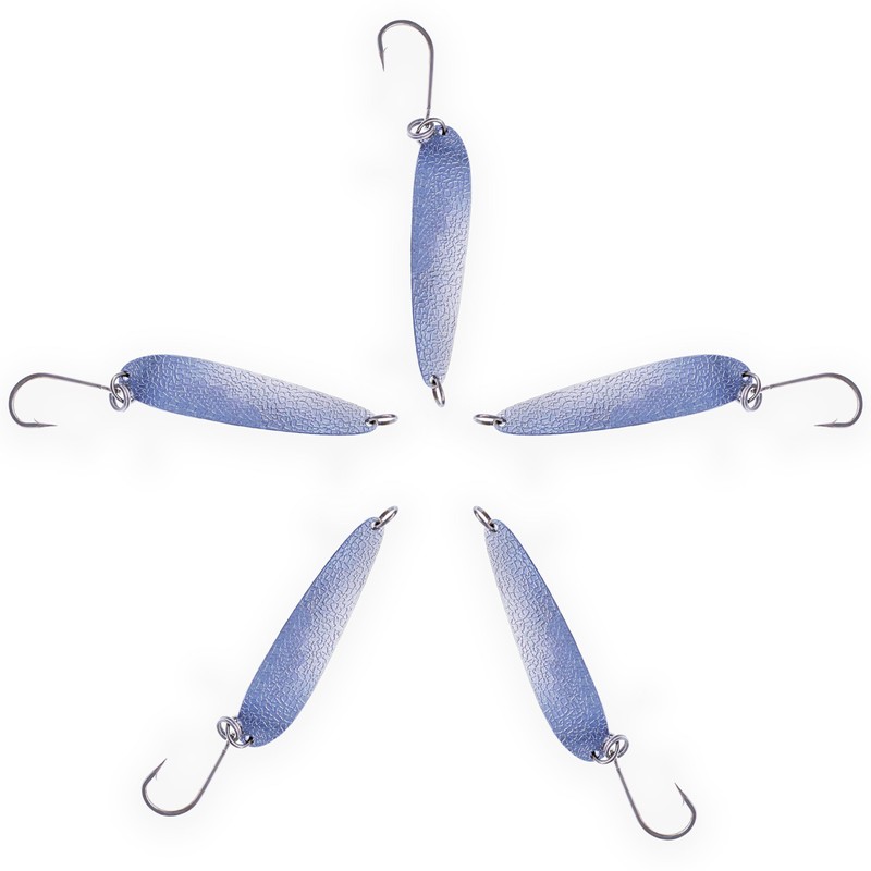 Hammer Crocodile Spoon Fishing Lures 5 oz, 5 Pcs Chrome