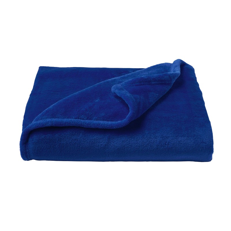 Bedford Home Oversized Microfiber Velvet Solid Polyester Throw Blanket –
