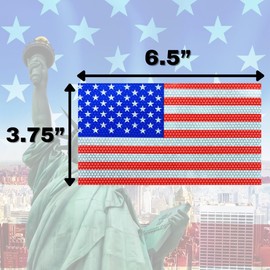 Reflective Solutions - Reflective American Flag Decal - 3.75" x 6.5" - ORAFOL-Made Material - Retroreflective American Flag Sticker for Car, Truck, Windows, Helmets - US Flag Decal Made in USA