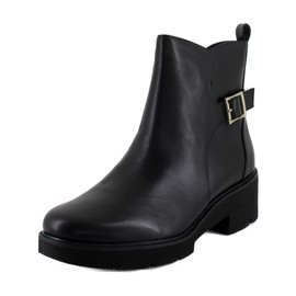 Naturalizer Womens Delilah Leather Buckle Booties Black 8.5 Medium (B,M)