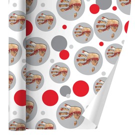 GRAPHICS & MORE Hand Print Baseball Get a Grip Gift Wrap Wrapping Paper Roll
