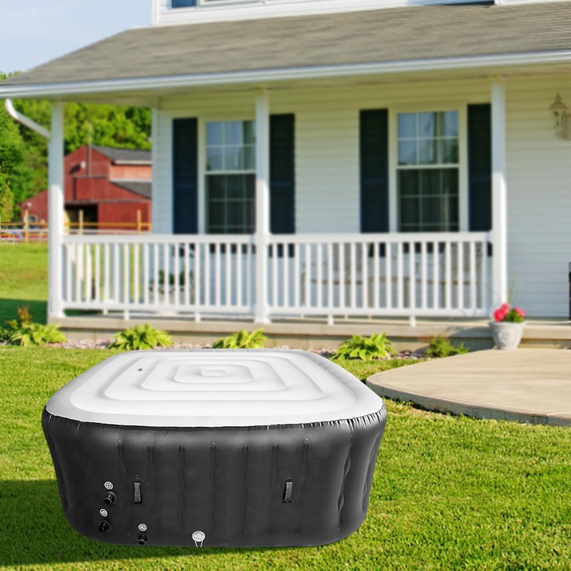 Tlswshsy 4.2Ft Inflatable Hot Tub Cover- Energy Saving Lid for