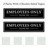 SINYUDUN 2 Pack Acrylic Employees Only Sign for Door or