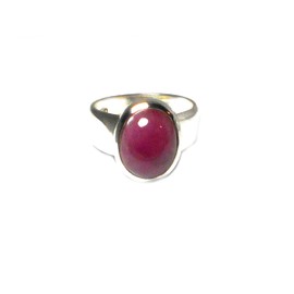 Ruby Sterling Silver 925 Gemstone Ring - Size 51 (16.2) - (RUR1512161), Sterling Silver, Ruby