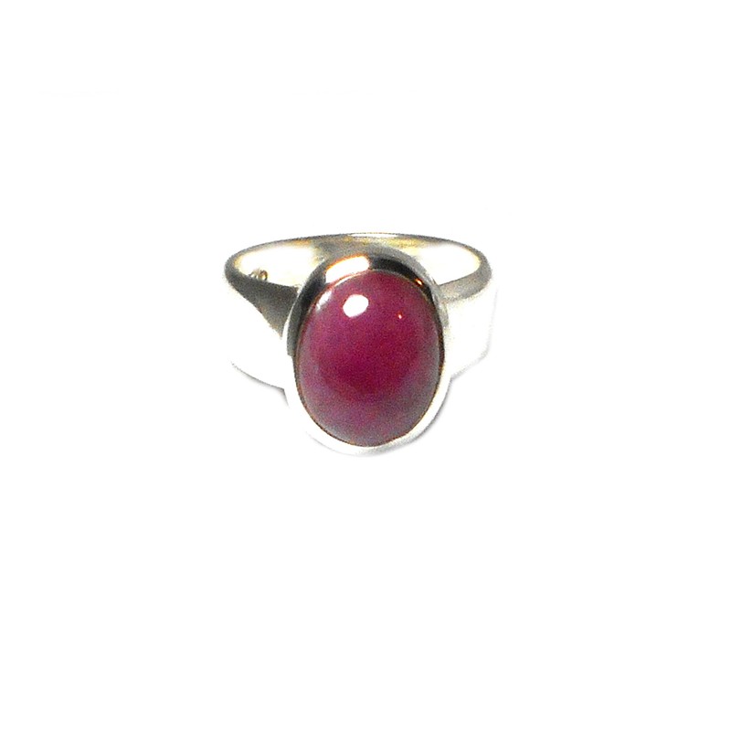 Ruby Sterling Silver 925 Gemstone Ring - Size 51 (16.2)