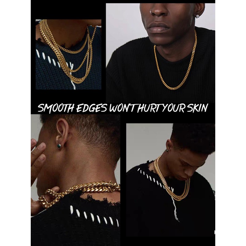 14K Gold Chain for Men 24inch 6mm Cuban Neck Chains