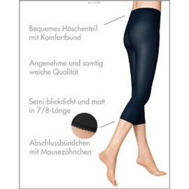 KUNERT Women's Velvet 50 Semi Opaque Leggings 50 Denier, Marine 0880