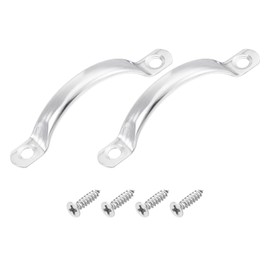 sourcing map Stainless Steel Door Pull Handles, 2Pcs 78mm/3.07" Long Door Handle with Screws Cabinet Drawer Hardware Handles Pulls